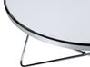 Tavolino da caffè vetro bianco e argento ⌀ 80 cm MERIDIAN II_758969
