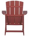 Garden Chair with Footstool Red ADIRONDACK_809681