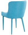 Lot de 2 chaises en tissu bleu clair SOLANO_700367