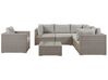 Right Hand 6 Seater PE Rattan Garden Lounge Set Taupe CONTARE_833601