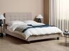 Čalúnená posteľ 140 x 200 cm svetlosivá LA ROCHELLE_917171