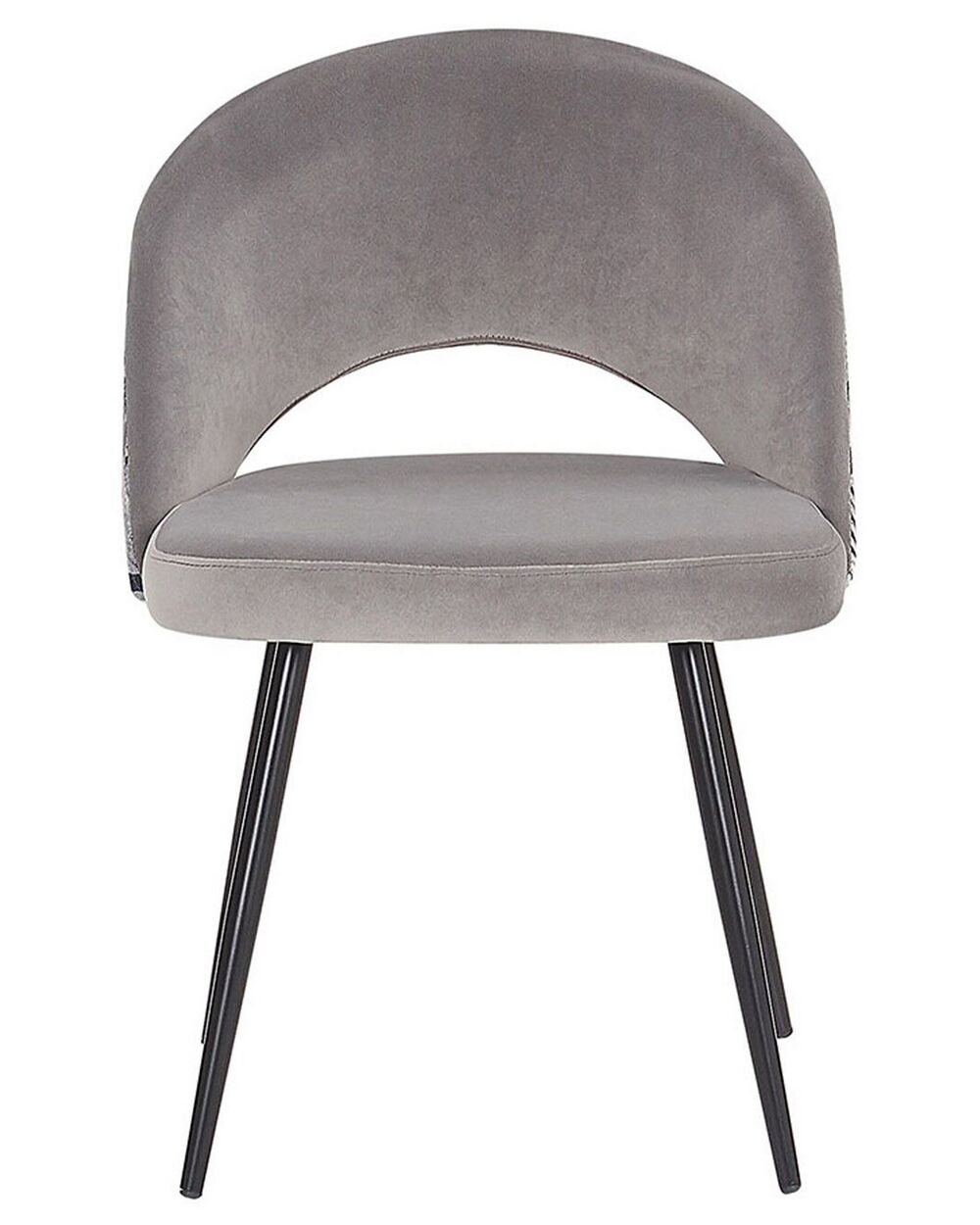 Set of 2 Velvet Dining Chairs Grey VIVIAN Beliani.co.uk