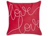 Set of 2 Velvet Cushions 45 x 45 cm Red SIDERASIS_892869