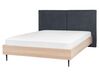 Bed stof donkergrijs 160 x 200 cm IZERNORE_863260