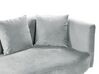 Right Hand Velvet Chaise Lounge Light Grey CHAUMONT_880908