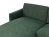 Right Hand 2 Seater Fabric Corner Sofa Dark Green BREDA_876140