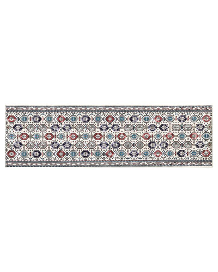 Teppich mehrfarbig 60 x 200 cm orientalisches Muster Kurzflor HACILAR_886579
