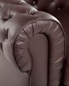 Leather Armchair Brown CHESTERFIELD_538356