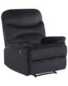Velvet Recliner Chair Black ESLOV_779810