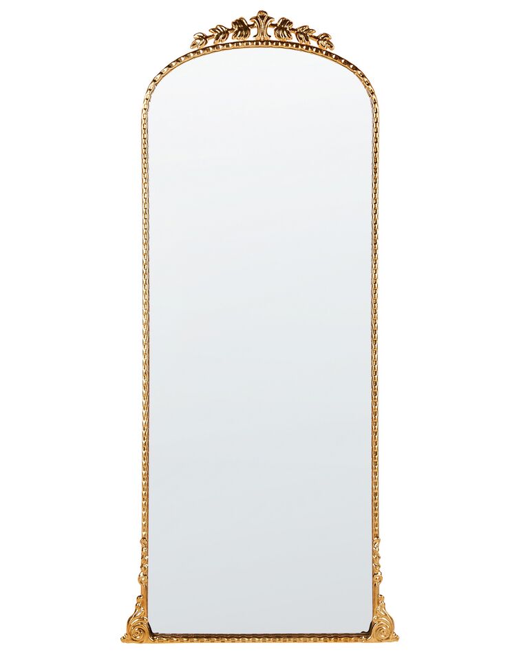 Kovové nástenné zrkadlo 51 x 114 cm zlaté LIVRY_900153