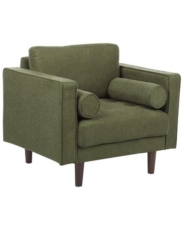 Fotel tapicerowany zielony NURMO