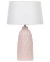 Tischlampe rosa 56 cm Trommelform ZARIMA_822394