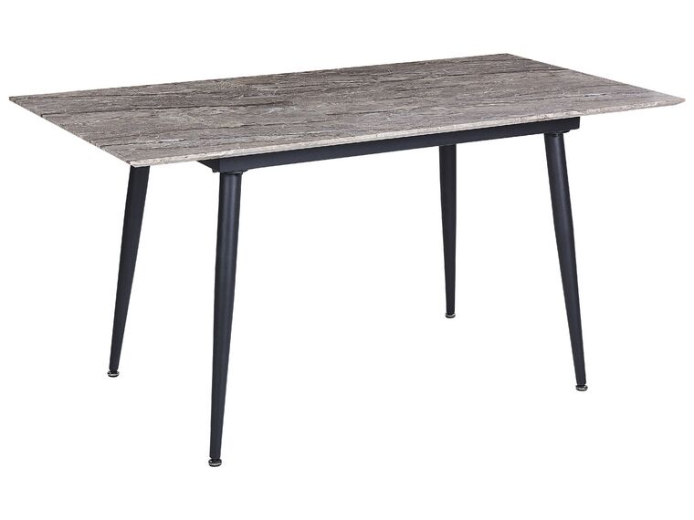 Utdragbart matbord 120/150 x 80 cm steneffekt grå EFTALIA_885328
