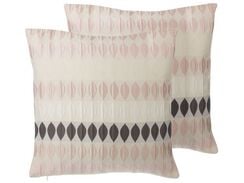 Koristetyyny kangas vaaleanpunainen 45 x 45 cm 2 kpl MARRIOTT Koristetyyny kangas vaaleanpunainen 45 x 45 cm 2 kpl MARRIOTT