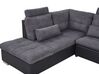 Fabric Corner Sofa Bed with Storage Grey HALDEN_791901