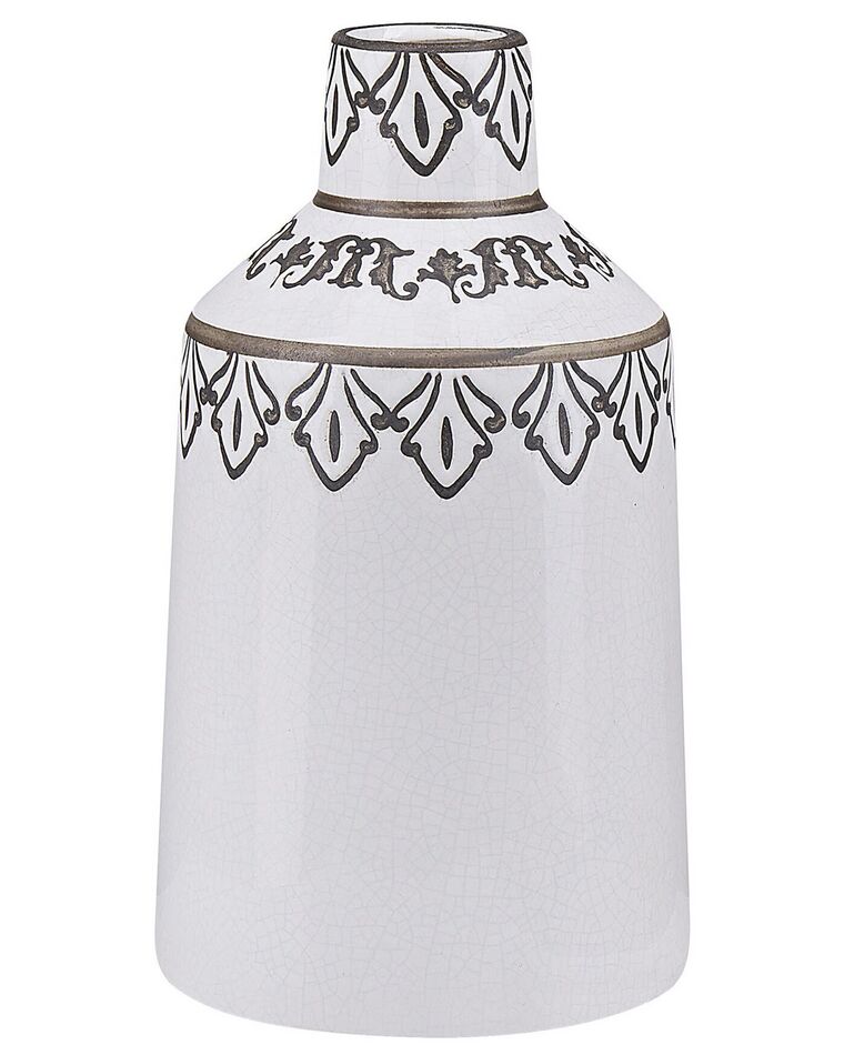 Vaso decorativo gres porcellanato bianco 25 cm AMISOS_810615