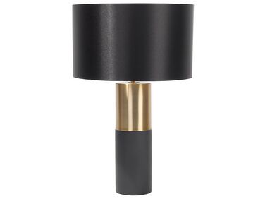 Tischlampe schwarz 61 cm Trommelform DARLING