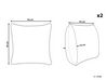 Conjunto de 2 cojines de algodón/poliéster rosa 45 x 45 cm VAKAYAR_805367