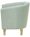 Fabric Armchair with Footstool Green HOLDEN_702274