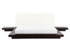 EU King Size Waterbed with Bedside Tables Dark Wood ZEN_754563