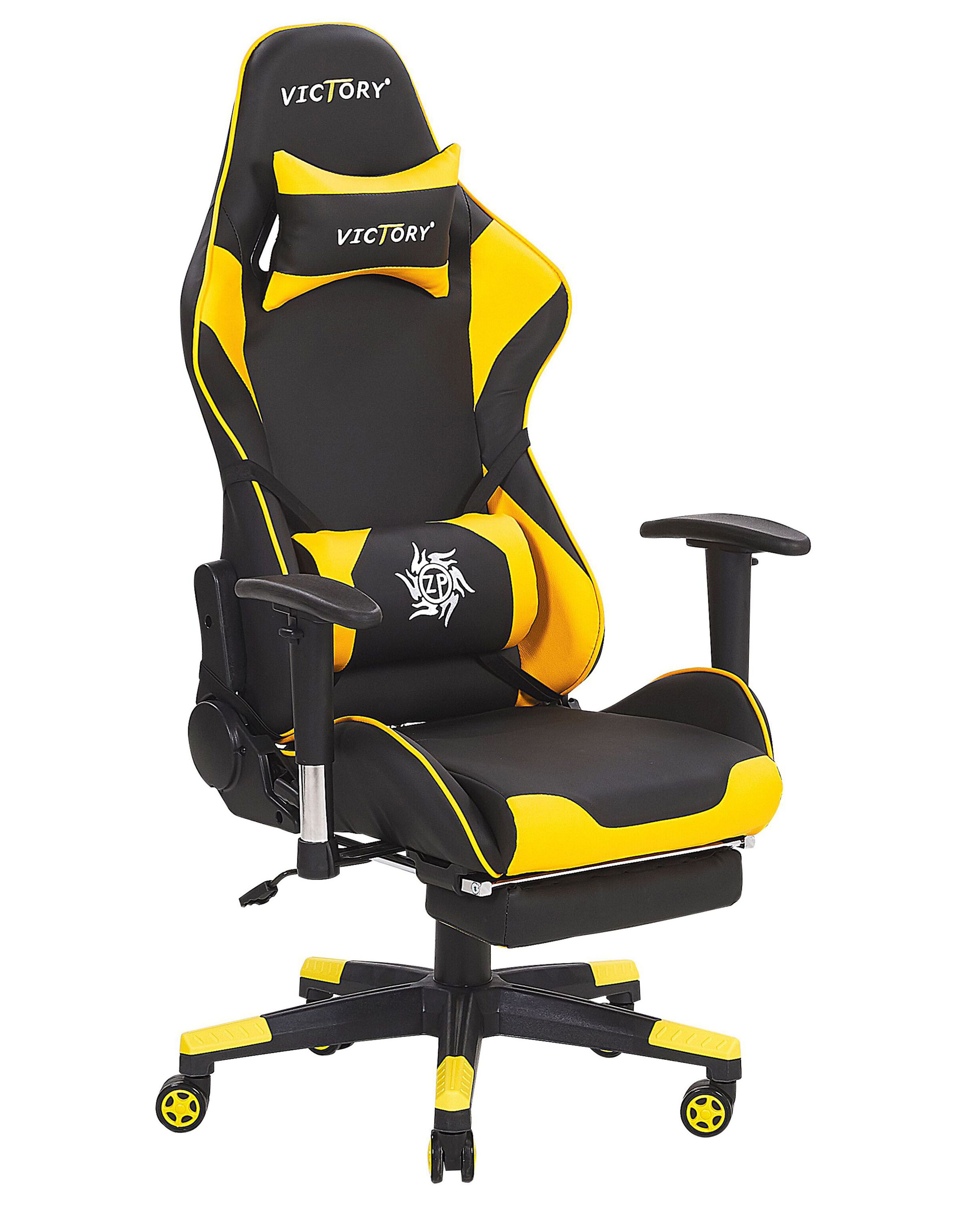 Gaming Chair Black with Yellow VICTORY 