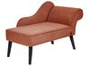 Right Hand Fabric Chaise Lounge Red BIARRITZ_898086