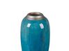 Vase décoratif bleu à col argenté 42 cm MILETUS_791570