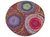 Round Cotton Area Rug ⌀ 140 cm Multicolour LADIK_849972