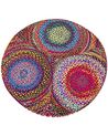 Round Cotton Area Rug ⌀ 140 cm Multicolour LADIK_849972