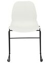 Set of 4 Dining Chairs White PANORA_873619
