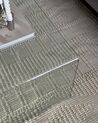 Teppich Wolle helles Beige 140 x 200 cm geometrisches Muster Kurzflor LAPSEKI_887458