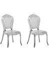 Conjunto de 2 cadeiras de jantar preto transparente VERMONT_691741