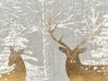 Dekokissen Rentier-Motiv Baumwolle grau / gold 45 x 45 cm 2er Set AECHMEA_887591