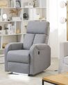 LED Recliner Chair with USB Port Grey SOMERO_789332