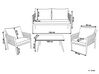 Lounge Set Aluminium weiss 4-Sitzer Auflagen grau LATINA_726925