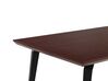 Mesa de jantar efeito madeira escura e pés pretos 160 x 90 cm AMARES_792908