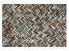 Patchwork koberec z hovězí kůže v hnědo-modrých odstínech 160x230 cm AMASYA_642106