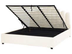 Parisänky sametti säilytystila luonnonvalkoinen 180 x 200 cm VINCENNES