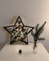 Weihnachtsdeko LED Kiefernholz dunkelbraun Sternform 46 cm DOKKA_895690