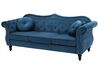 3-Sitzer Sofa Samtstoff marineblau SKIEN_743162