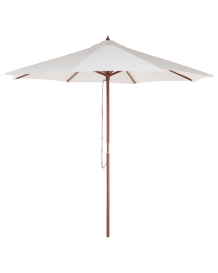 Parasol de jardin en bois avec toile beige clair ⌀ 270 cm TOSCANA_74901