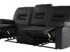 3 Seater Faux Leather Manual Recliner Sofa Black BERGEN_681541