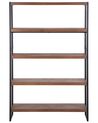 4 Tier Bookcase Dark Wood and Black TIFTON_758800