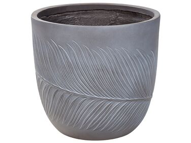 Vaso para plantas em fibra de argila cinzenta 42 x 42 x 40 cm FTERO