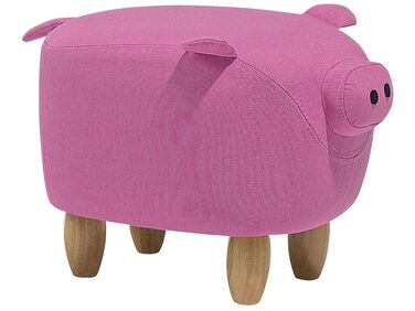 Fabric Animal Stool Pink PIGGY