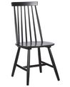 Set of 2 Wooden Dining Chairs Black BURBANK_796769