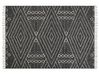 Tapis en coton 160 x 230 cm noir et blanc KHENIFRA_848783