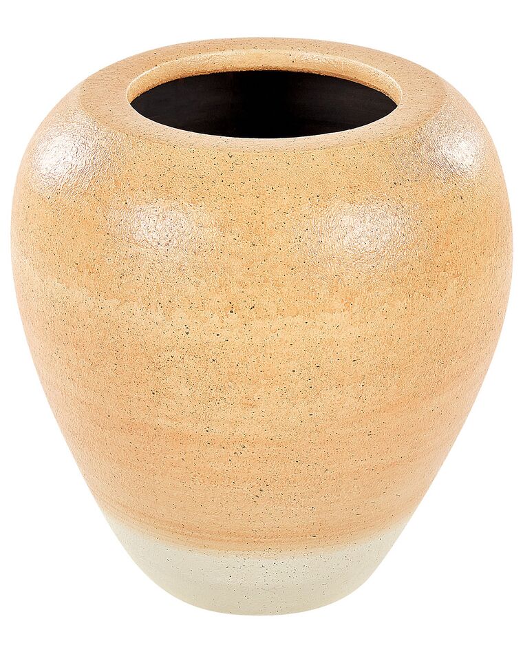 Vaso de terracota laranja e creme 34 cm SKIONE_850848