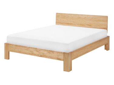 Łóżko drewniane 140 x 200 cm jasne ROYAN