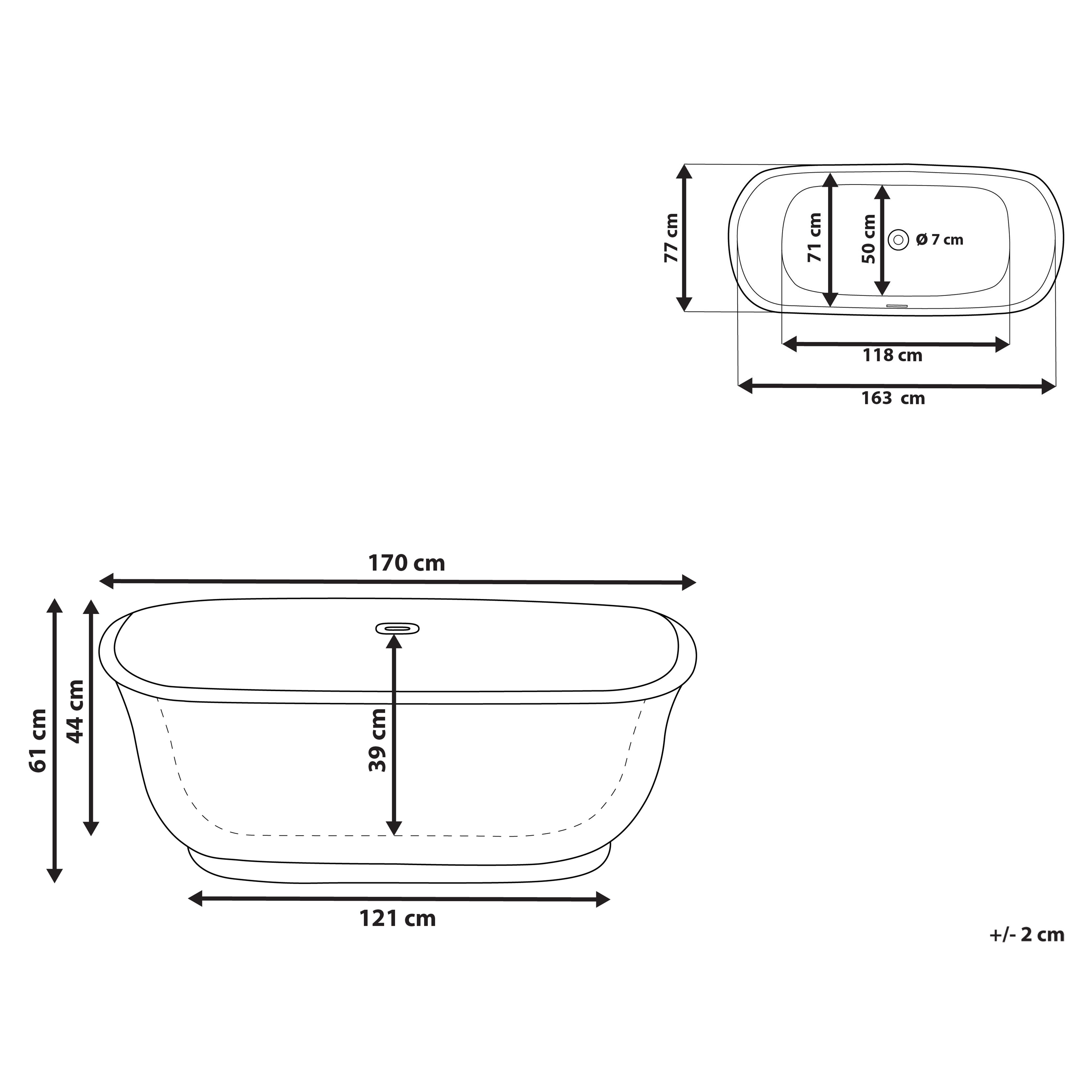Wanna wolnostojąca czerwona TESORO